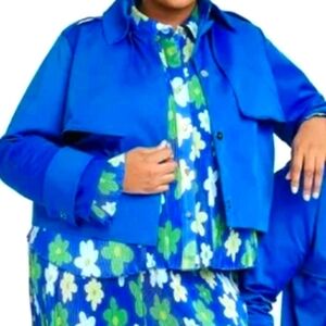 Sammy B x Target Cropped Short Jacket in Blue Size 3X